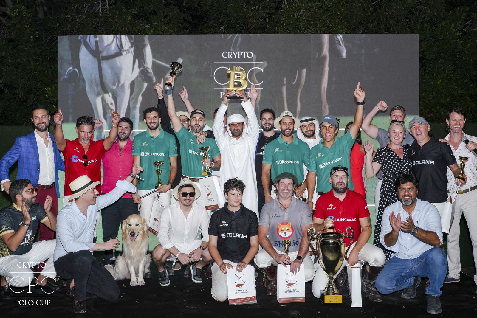 Champions' circle at the Crypto Polo Cup