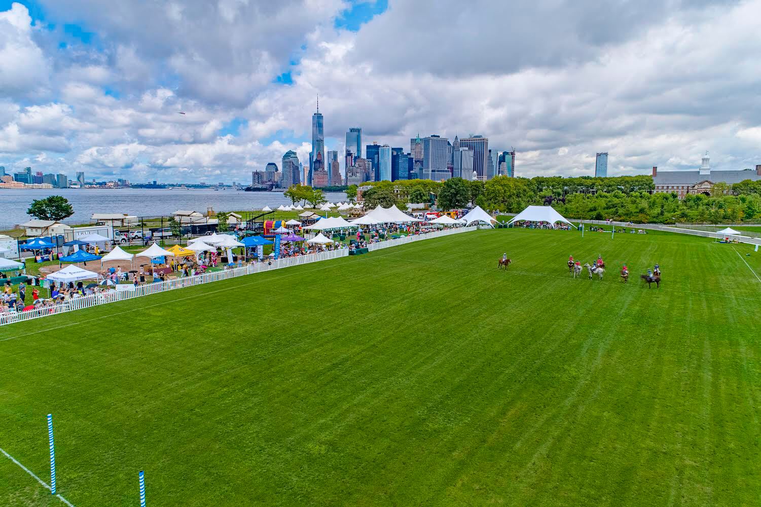 Victory Cup on Governors Island with the Manhattan skyline